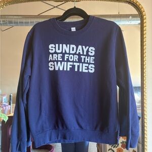 Navy Blue Graphic Sweatshirt